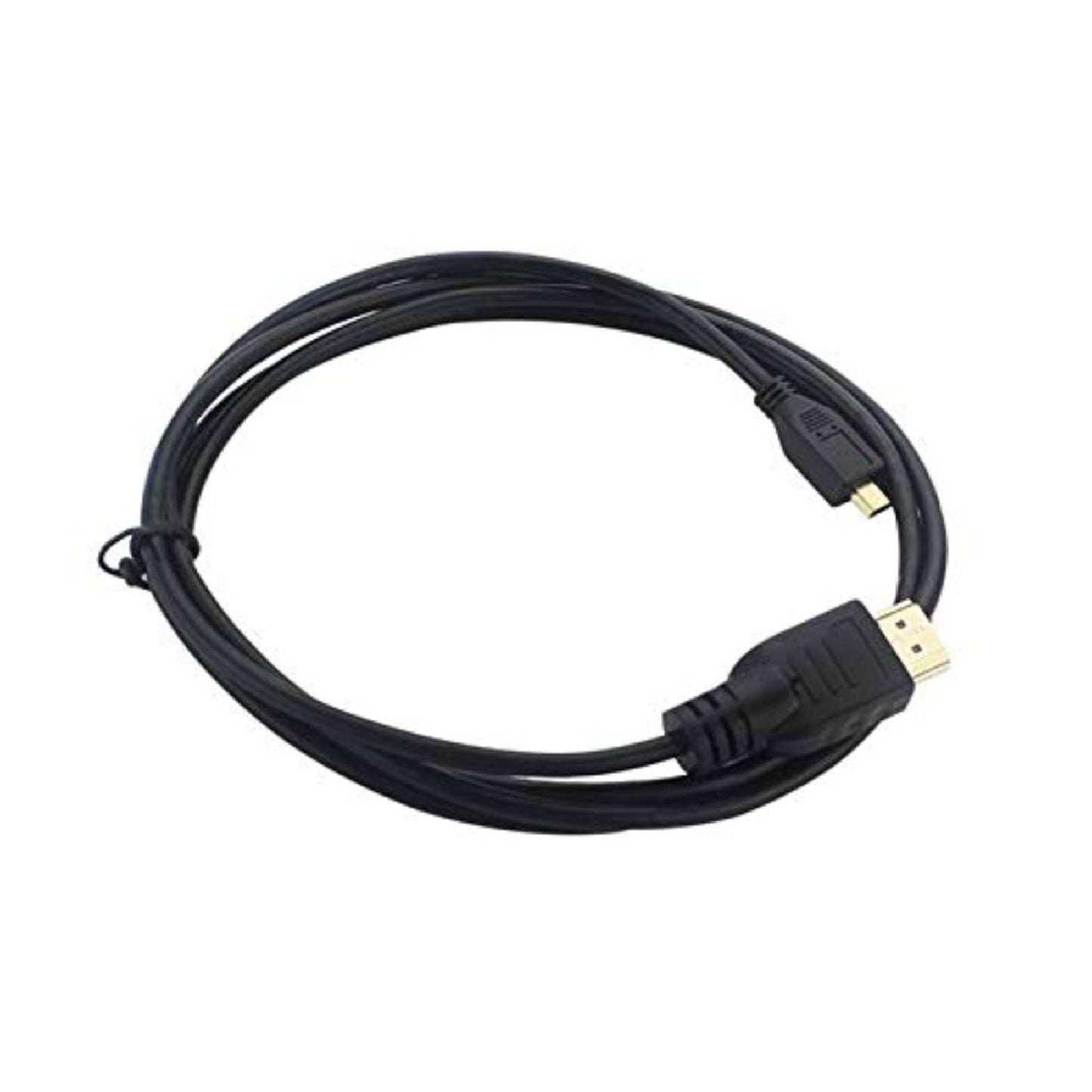 1.5m HDMI To Micro HDMI Cable Flexible & Durable HDMI Cable High-Speed HDMI To Micro HDMI Cable For Raspberry Pi 4B - Black - RS6363