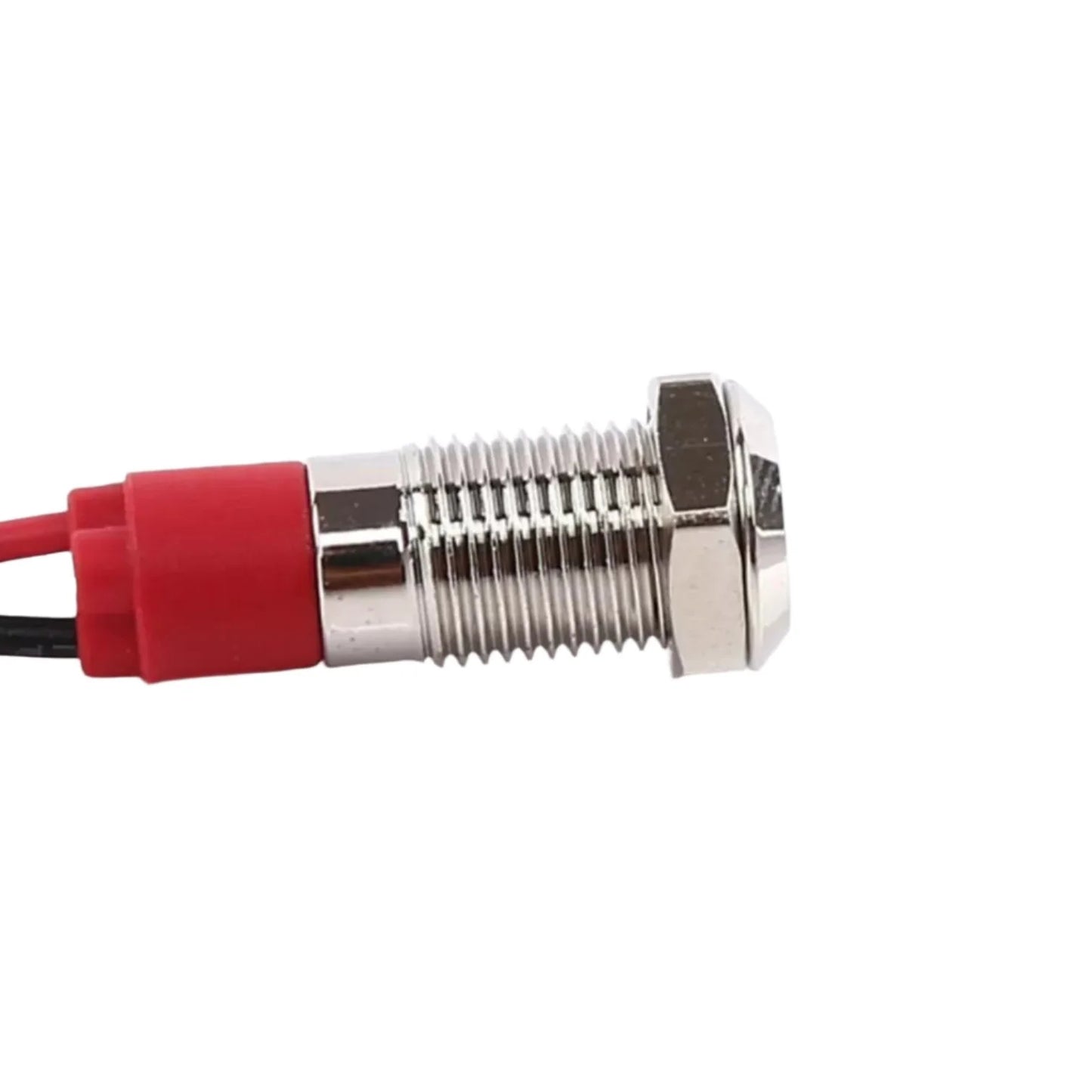 10-24V 10mm LED Metal Indicator Light With 15cm Cable 10-24V Metal Indicator Light Industrial-Grade LED Indicator Light For Machinery & Equipment - WHITE - RS6944