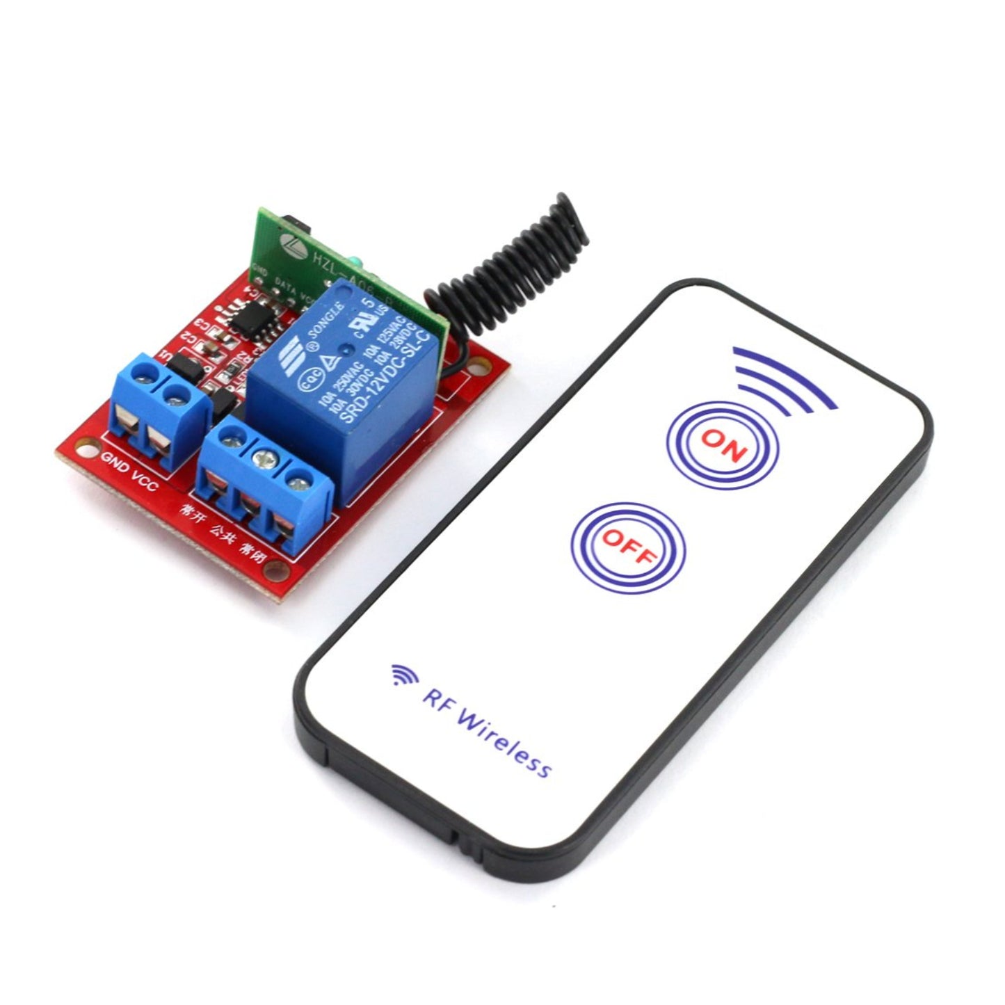 12V 1-Channel RF Wireless Relay Module With Remote Control DIY 12V RF Channel Relay Module 12V RF Wireless Relay Module For Home Automation - RS2875