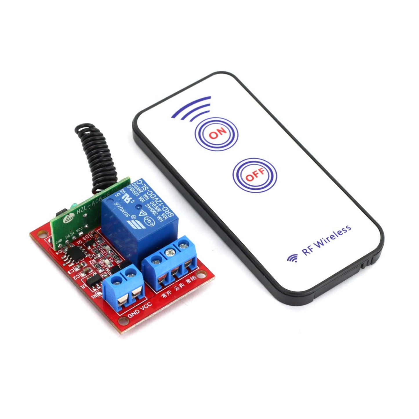 12V 1-Channel RF Wireless Relay Module With Remote Control DIY 12V RF Channel Relay Module 12V RF Wireless Relay Module For Home Automation - RS2875