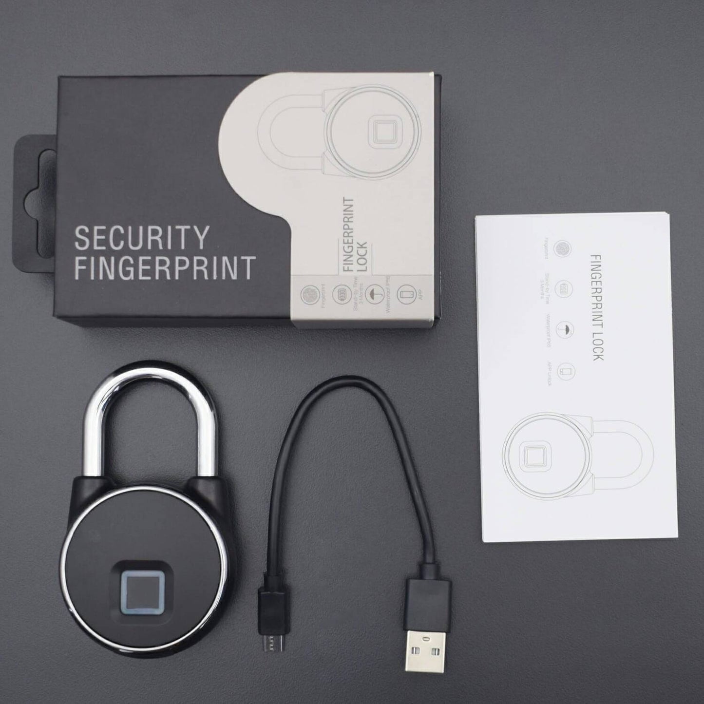 P22+ Mobile Phone APP Control Waterproof Fingerprint Padlock,Bluetooth Lock - RS2169 - REES52