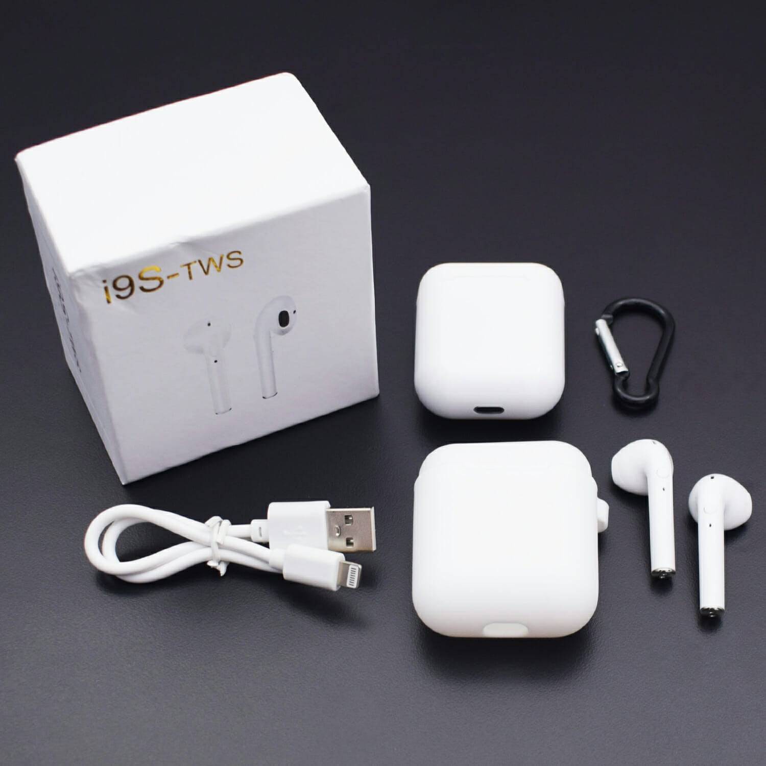 i9s TWS Bluetooth Earphones Wireless Bluetooth Ear Earbuds With Air-Pod Case - White - RS2178 - REES52