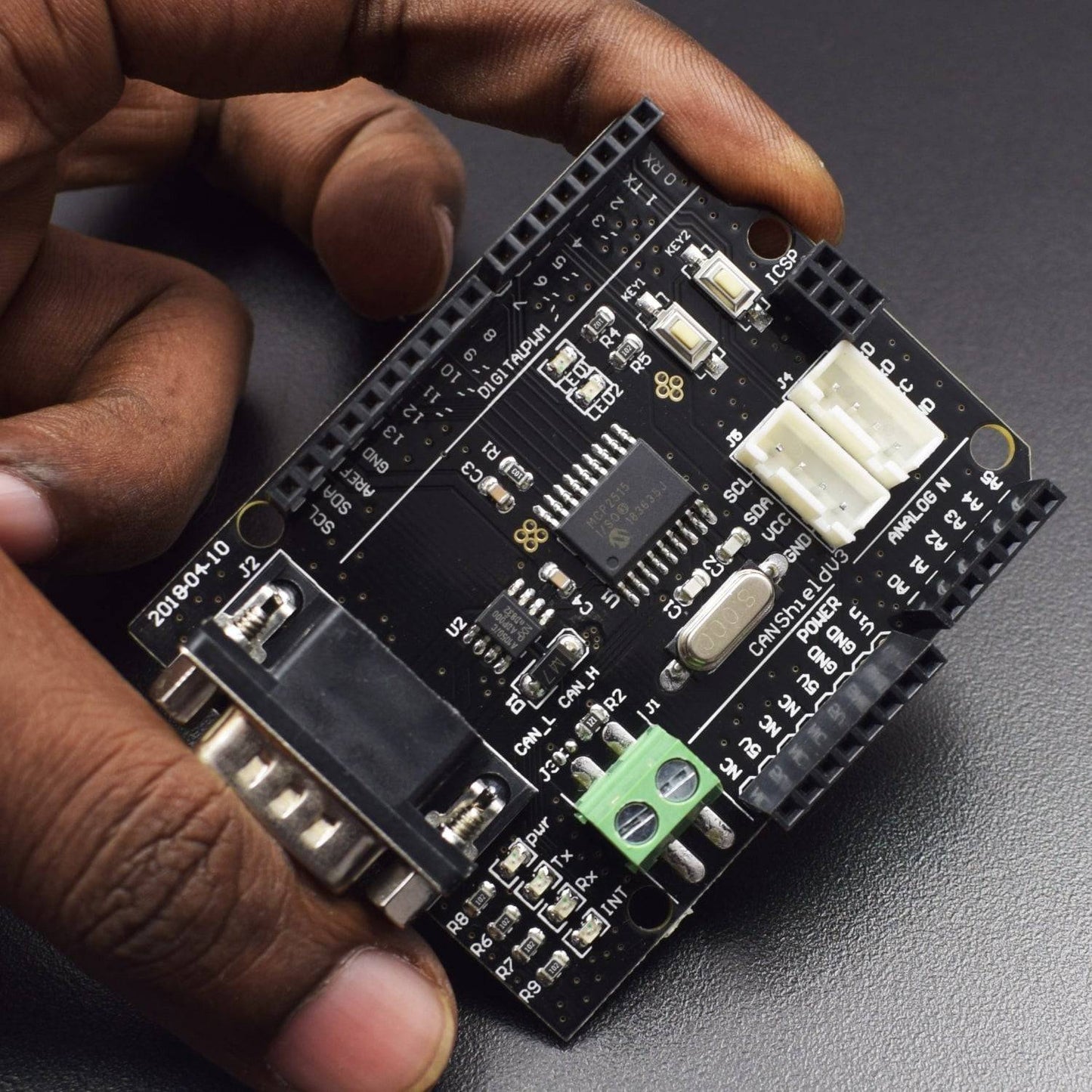 V3.0 MCP2515 CAN-B Expansion Board Development Board Learning Board/CAN Bus Shield Expansion Board - RS2166 - REES52
