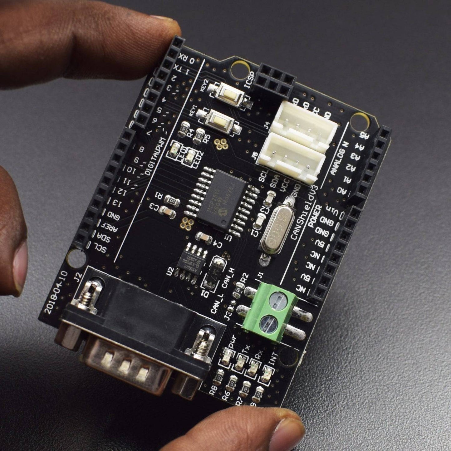 V3.0 MCP2515 CAN-B Expansion Board Development Board Learning Board/CAN Bus Shield Expansion Board - RS2166 - REES52