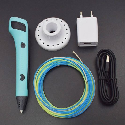 3D Pen, Multi Filament 3D Printer Pen New Arrivals 3D Drawing Pen 3D Printing 3D Pen with Whole Set Gift Package (Blue) - RS908 - REES52