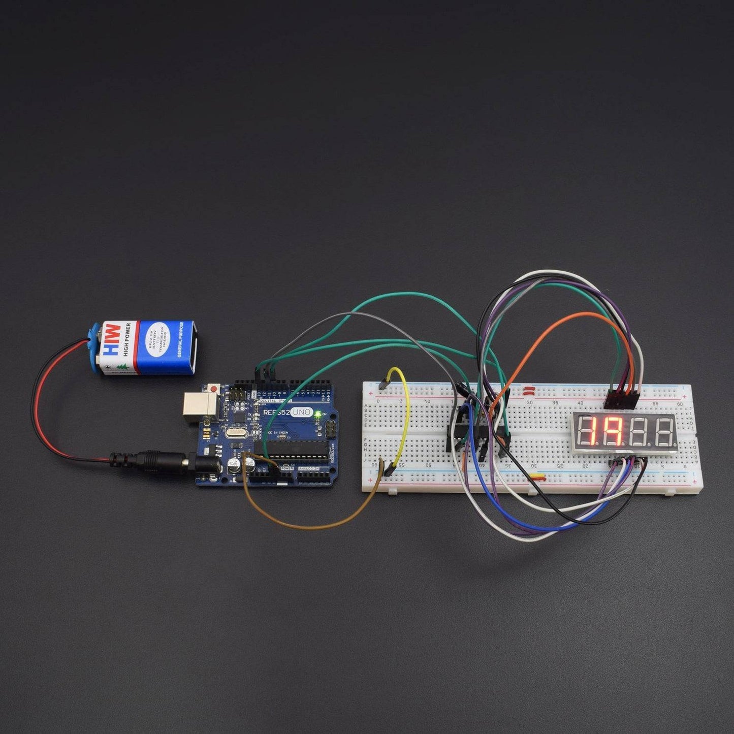 Display the Data on 4 Digit 7 Segment Display using MAX7219 chip using Arduino uno - KT927 - REES52