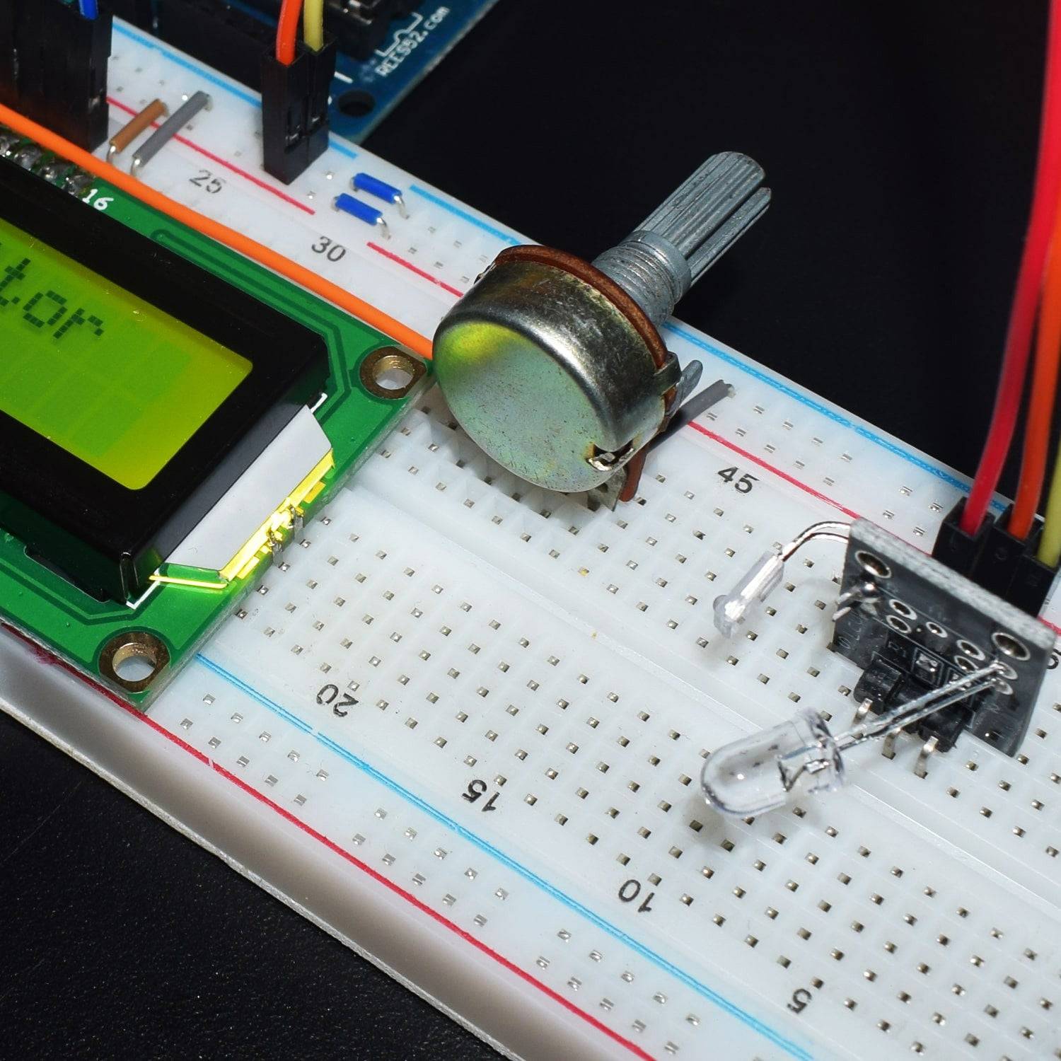 Measure heart beat with heart beat module and display the data on 16*2 Lcd Display interfacing with Arduino uno - KT942 - REES52