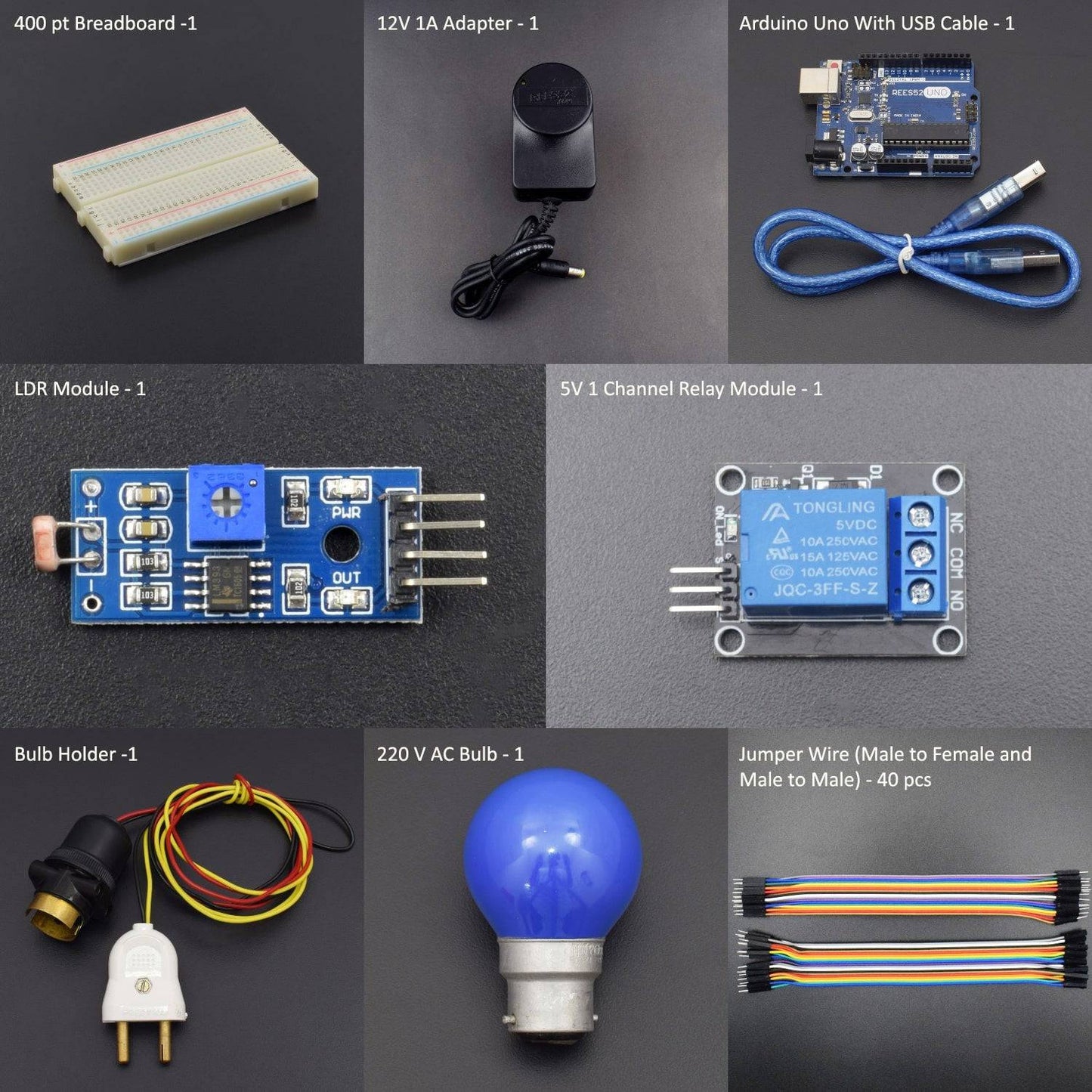 Control the Bulb using LDR and Relay Module - KT623 - REES52