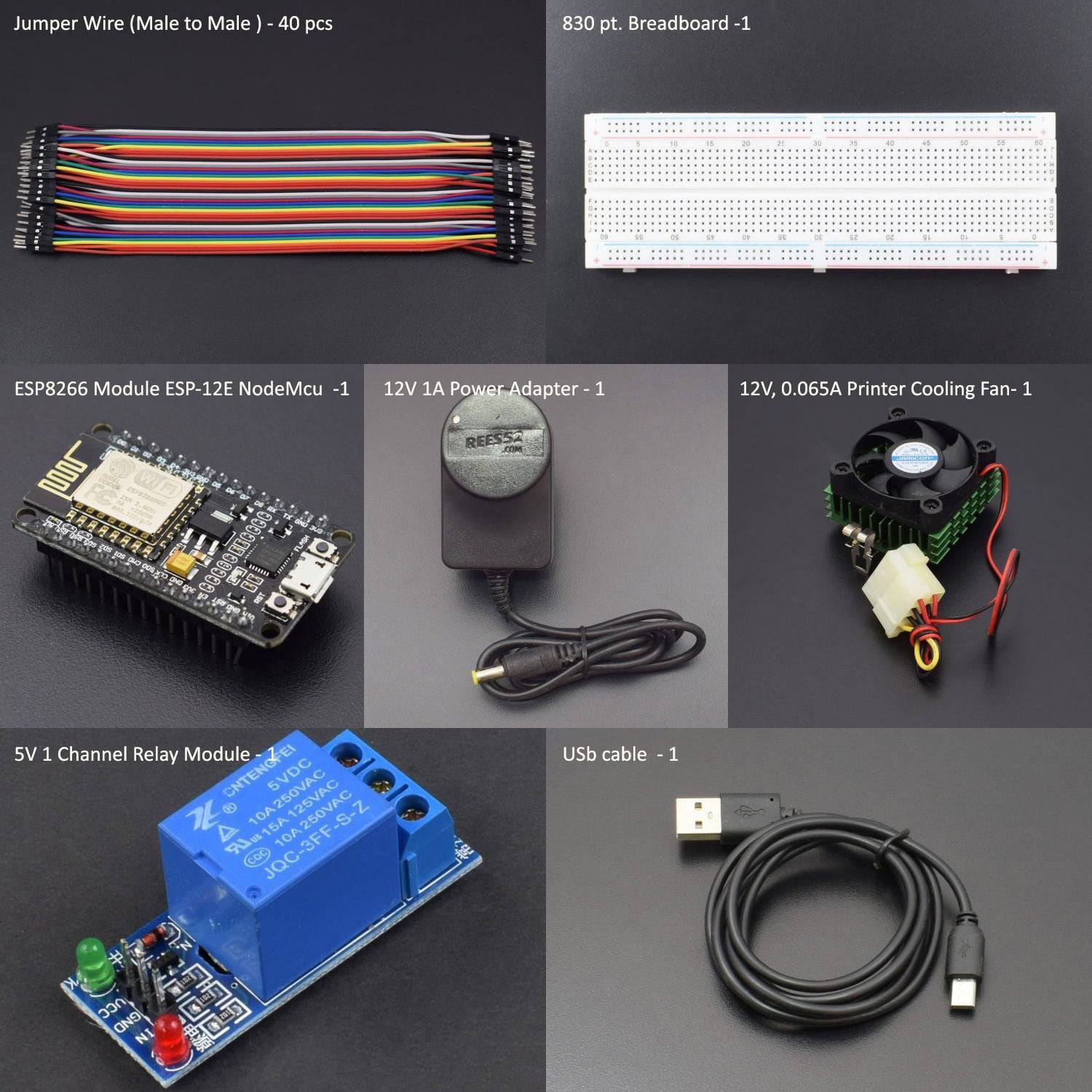 Make a Home Automation Fan over Wi-Fi controlled app using NodeMCU V2 with 5v 1-Channel Relay Module - KT584 - REES52