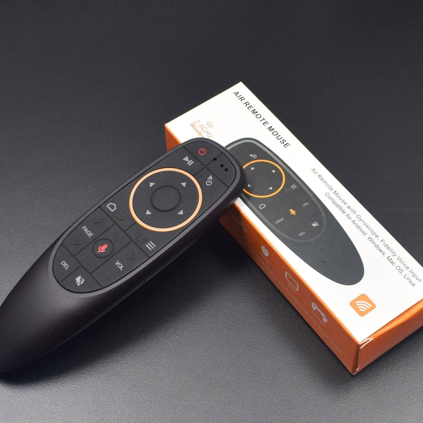 G10 Voice Control Fly Air Mouse 2.4GHZ Wireless Microphone Remote - Black - RS2267 - REES52