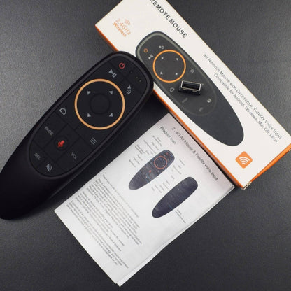 G10+ Voice Control Air Mouse 2.4GHz Wireless Gyro Microphone IR Learning 6-Axis Remote For Android TV Box, PC - RS2268 - REES52