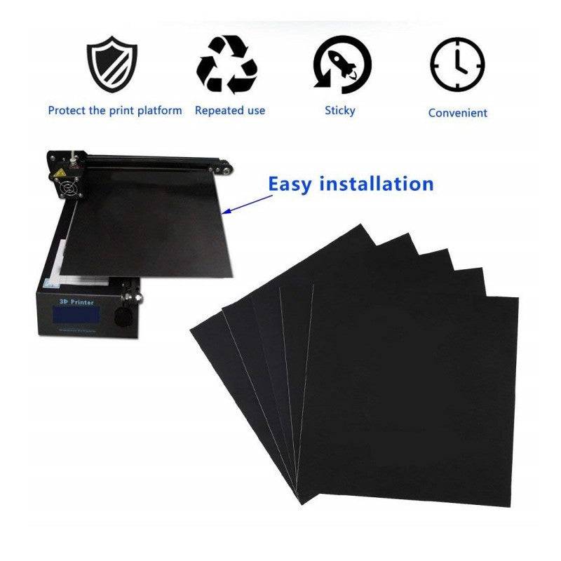 220 x 220 x 0.5mm Frosted Heated Bed Sticker Build Plate Tape with Adhesive Backing for 3D Printer - RS3473 - REES52