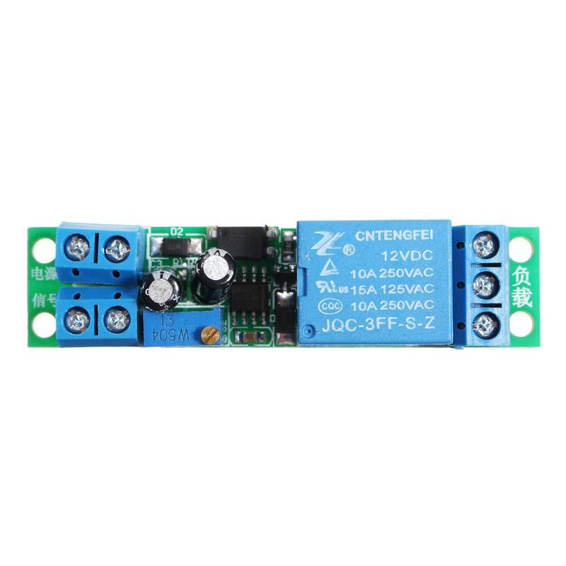 DC 12V Switch Delay-Relay Module with Adjustable Delay Time 0-25 Second Signal Triggering Switch Module - RS3474 - REES52