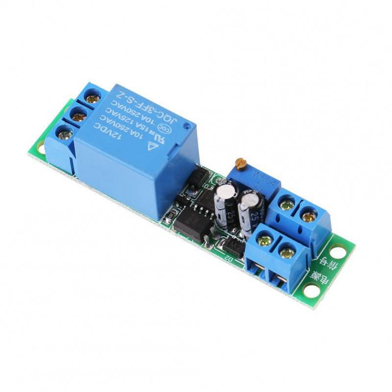 DC 12V Switch Delay-Relay Module with Adjustable Delay Time 0-25 Second Signal Triggering Switch Module - RS3474 - REES52