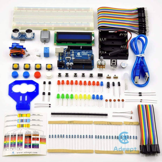 Ultrasonic Distance Sensor Starter Kit Compatible with Arduino IDE - B08WTDD7B8 - REES52