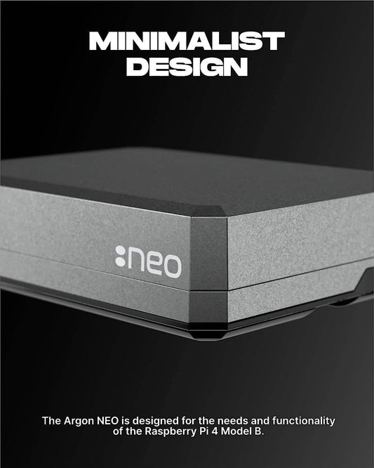 Argon NEO Raspberry Pi 4 Case Designed for GPIO and PoE Access, Cooling Fan, Camera, and LCD Display - RS2998 - REES52