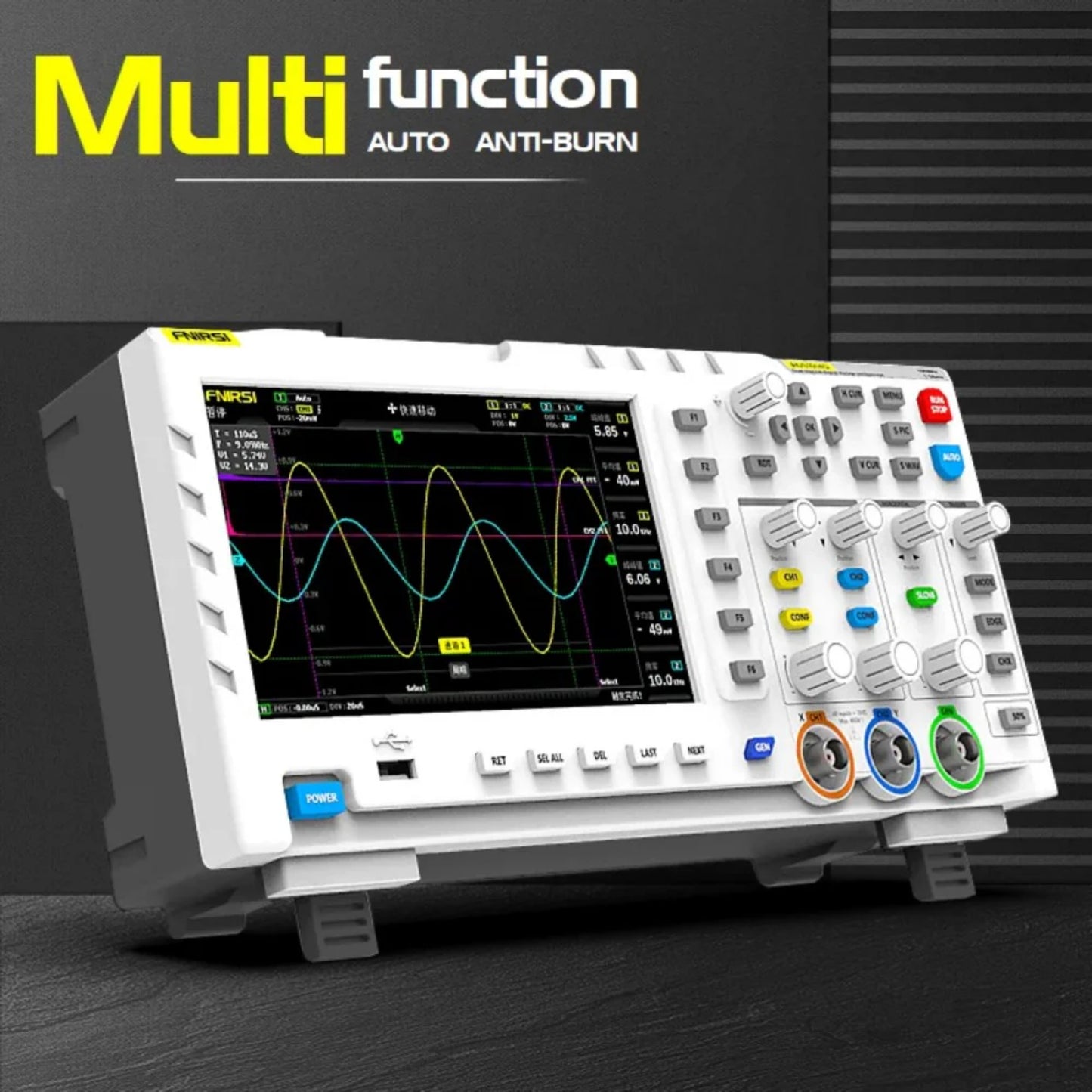 FNIRSI 1014D Digital Oscilloscope 2 Channel 1014D Digital Oscilloscope 2 in 1 Digital Oscilloscope DDS Signal Generator Enhanced Learning Experience With The FNIRSI 1014D Oscilloscope - RS8268