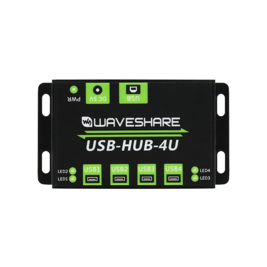 Waveshare Industrial Grade 4-Port USB 2.0 HUB 480Mbps Up To Data Industrial USB HUB Expand Your USB Connectivity With Waveshare 4-Port HUB - RS5892