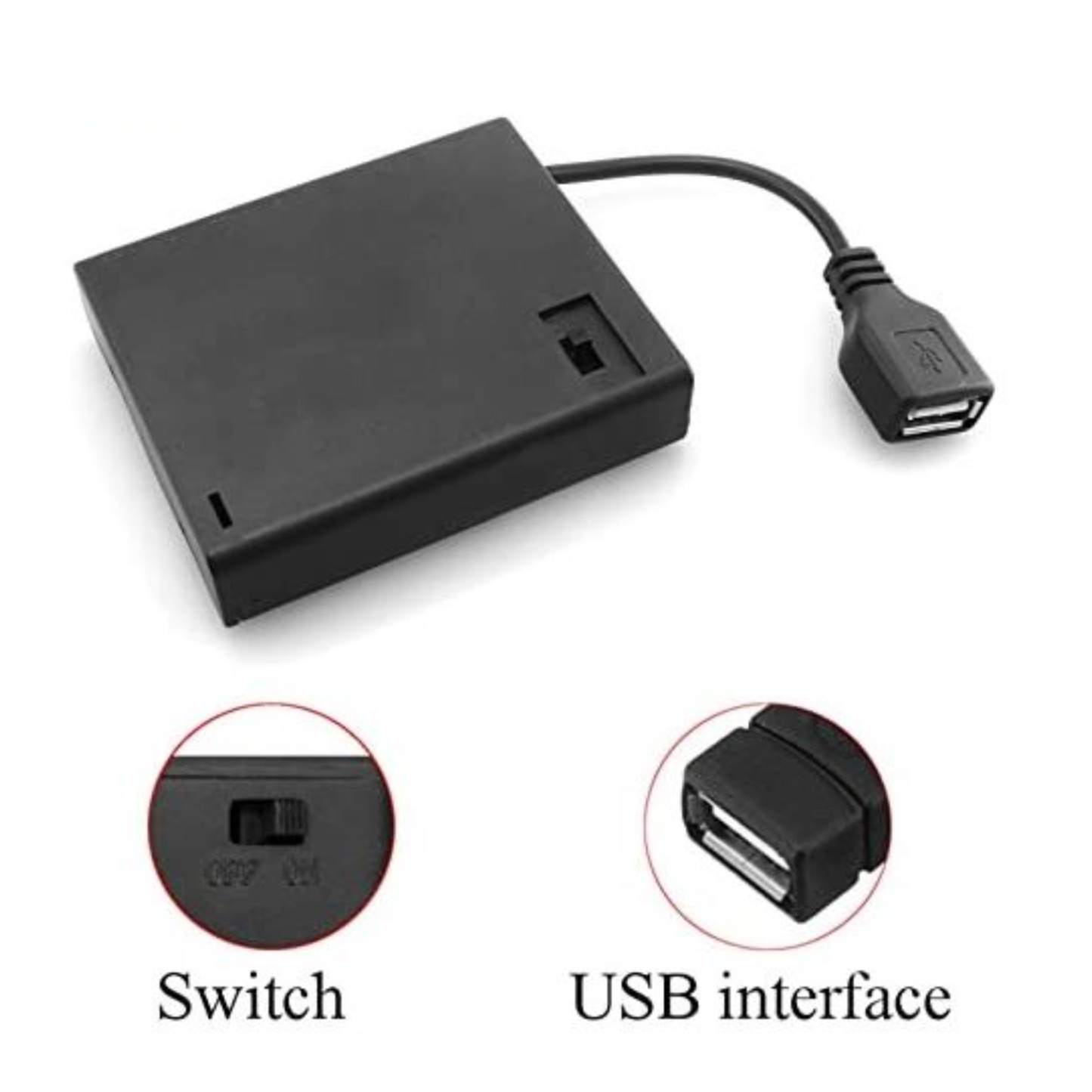 4xAA Battery USB Charger Box