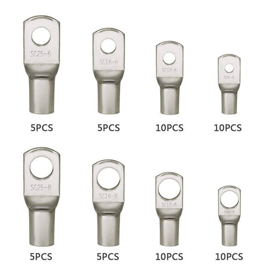 60 Piece Cable Terminal Kit Wire Connectors Kit Crimp Terminals Heat Shrink Connectors Cable Terminal Assortment Open Barrel Crimp Terminals Heat Shrink Tubing For Wires Electrical Wiring Connectors - RS1829