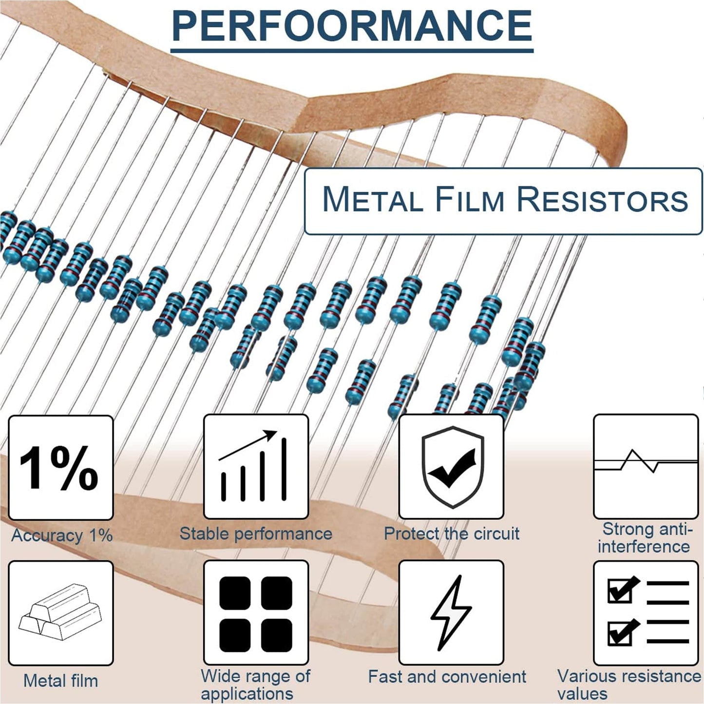 30 Type Assorted Resistor Kit 600 pcs. - 30 Kinds