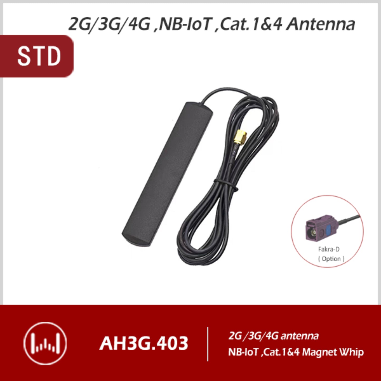 AntennaHome AH3G.403 NB-IoT Antenna High Performance 2G/3G/4G NB-IoT Plaster Antenna For Optimal Signal Strength and Reliable IoT Device - RS7377