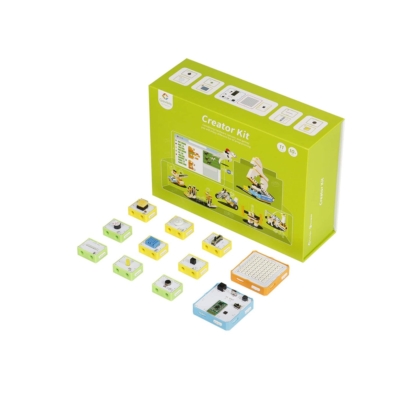 Crowbits-Creator Kit Based on Arduino, 12-in-1 STEM Toy