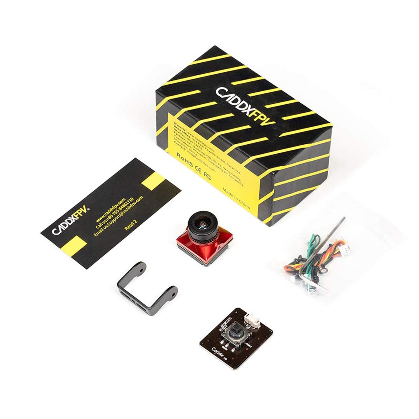 Caddx Ratel 2 Analog FPV Camera 1200TVL Starlight HDR Day & Night FPV Camera For FPV Drones - Red - RS7281