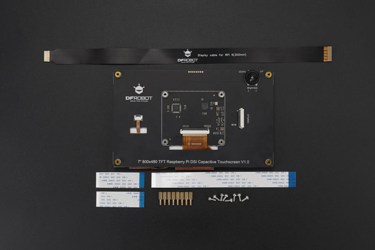 DFRobot 7” 800×480 TFT DSI Capacitive Touchscreen For Raspberry Pi 4B/3B+/3B