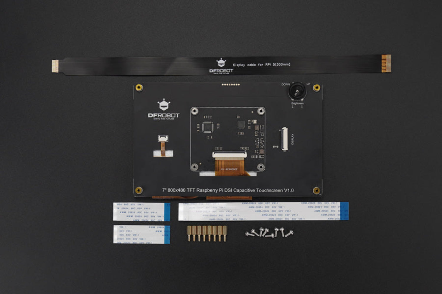 DFRobot 7” 800×480 TFT DSI Capacitive Touchscreen For Raspberry Pi 4B/3B+/3B