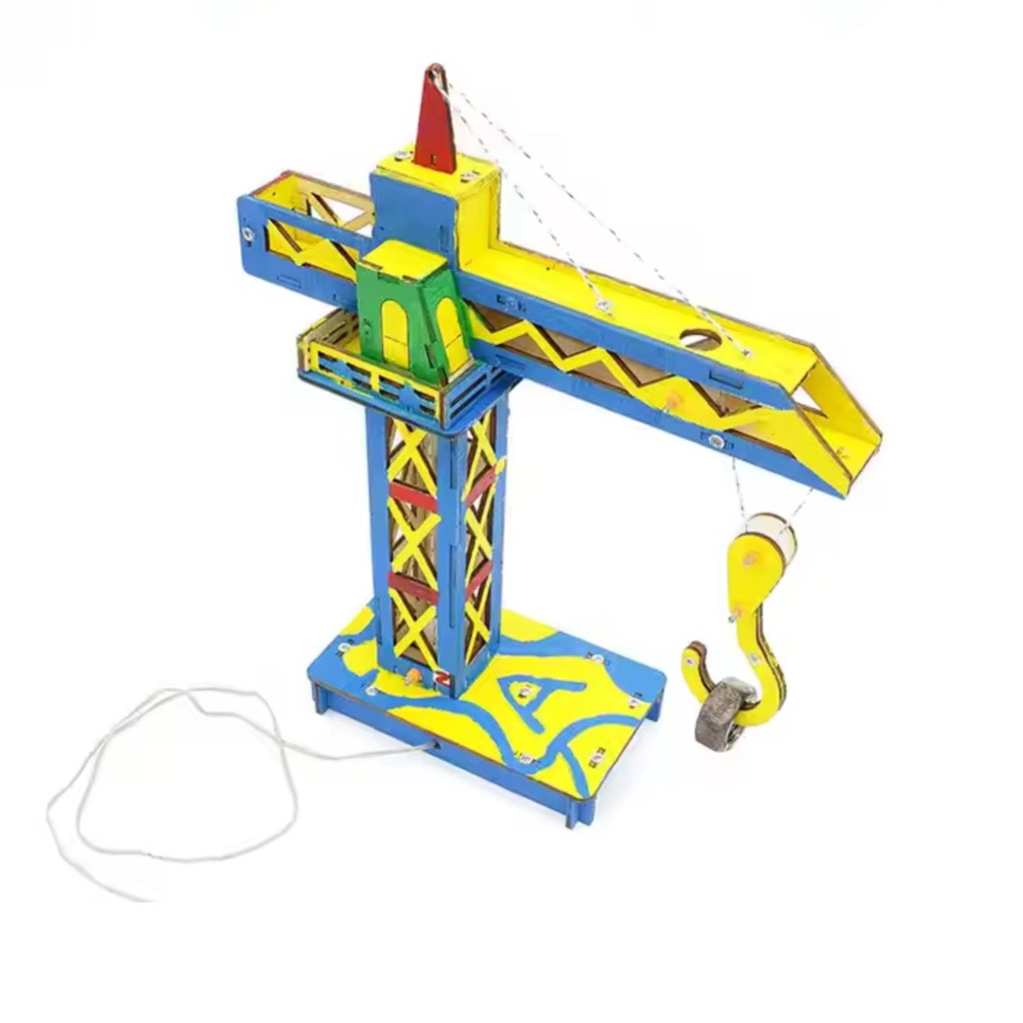 DIY Crane Tower STEM Kit Wooden Crane Kit Kids Science Experiment Handmade Tower Crane With Remote Control Crane Science Experiment Kit For Kids - RS6309