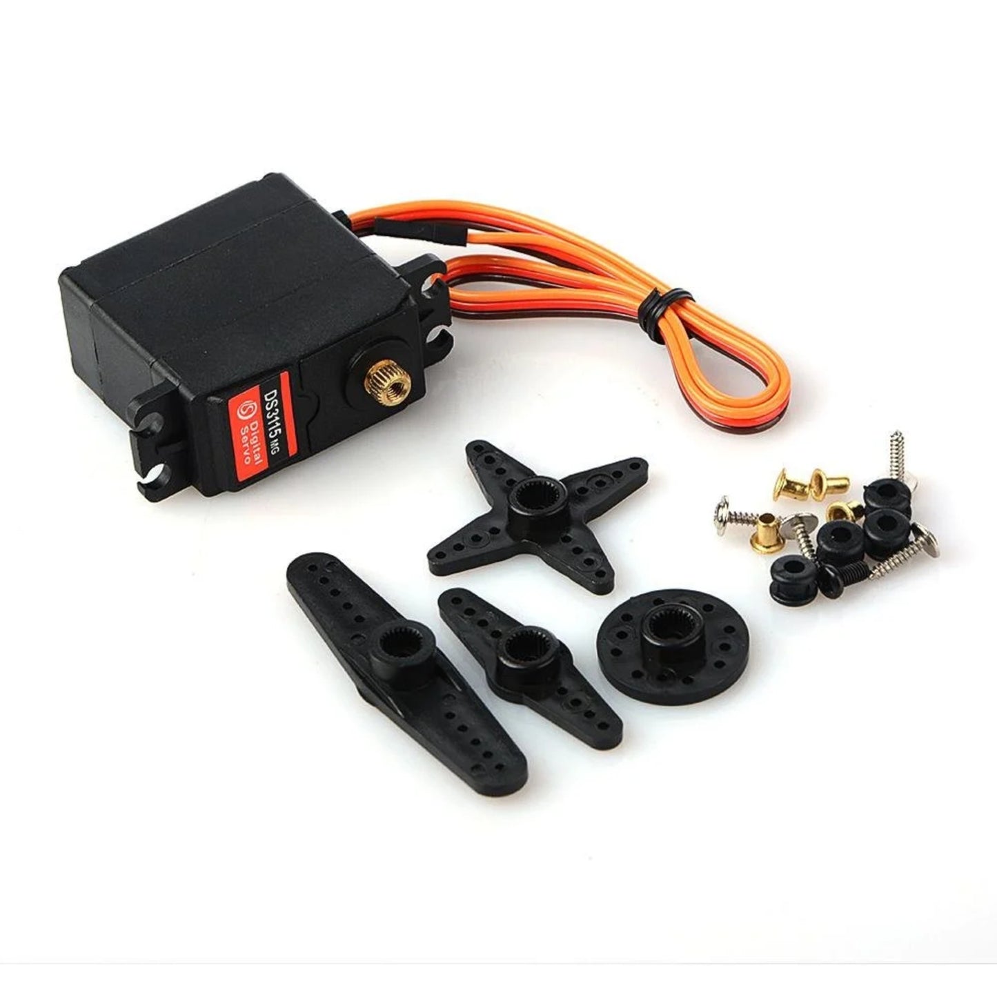 DSServo DS3115MG 15Kg Digital Servo High Torque Metal Gear Digital Servo Motor 180°, 270°, 360° (Optional) Degree Rotation Digital Servo For Arduino 1/8, 1/10, 1/12 RC Cars Toy Robot