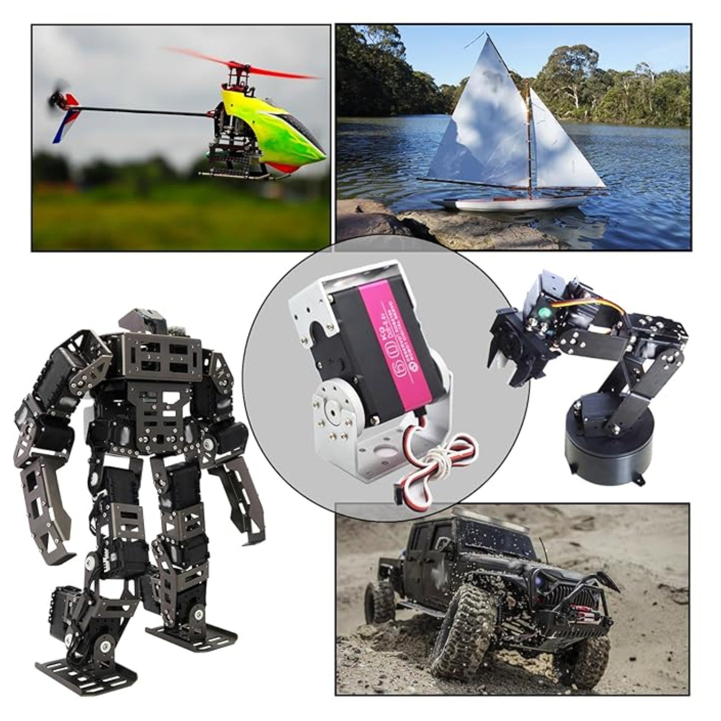 DSServo RDS5160 60kg Robot Digital Servo High Torque Stainless Steel Gear Digital Servo Motor 180°, 270°  (Optional) Degree RC Servo With Metal Gears Large Shaft Steering Servo With Mounting Brackets For Robotics