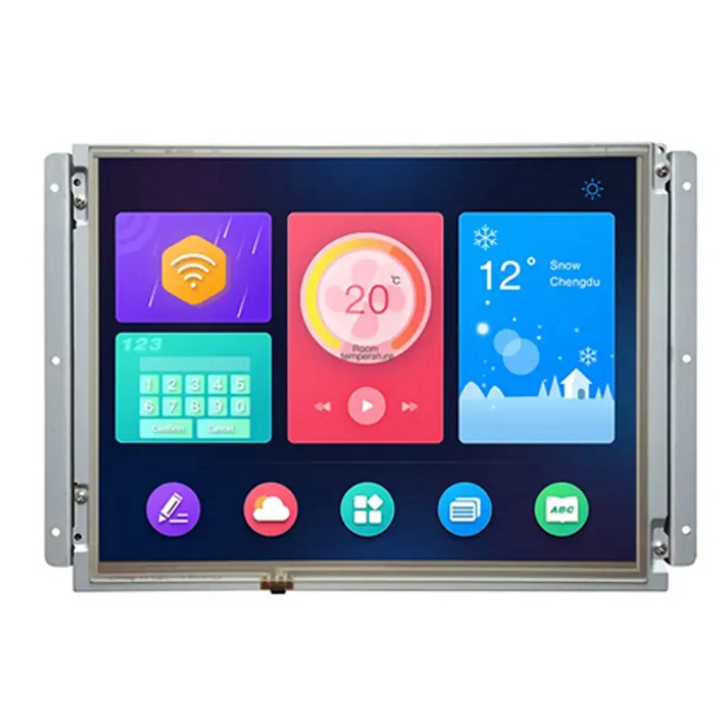 DWIN DMG80600C121_03WTR 12.1-Inch HMI LCD Display, 800x600 Resolution, Resistive Touch, UART Interface, Commercial Grade
