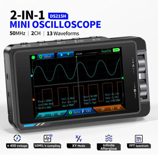 FNIRSI DS215H 50MHz Dual Channel Oscilloscope