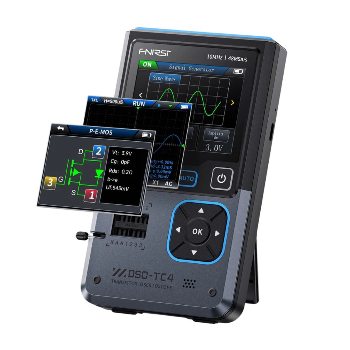 FNIRSI DSO-TC4 3-in-1 Digital Oscilloscope Transistor Tester