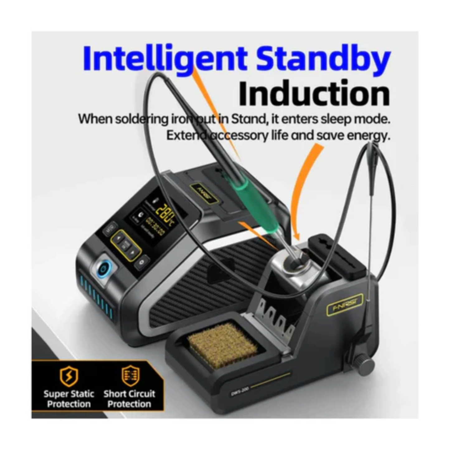 200W Soldering Station - FNIRSI DWS-200 - Fast Heating for Electronics DIY