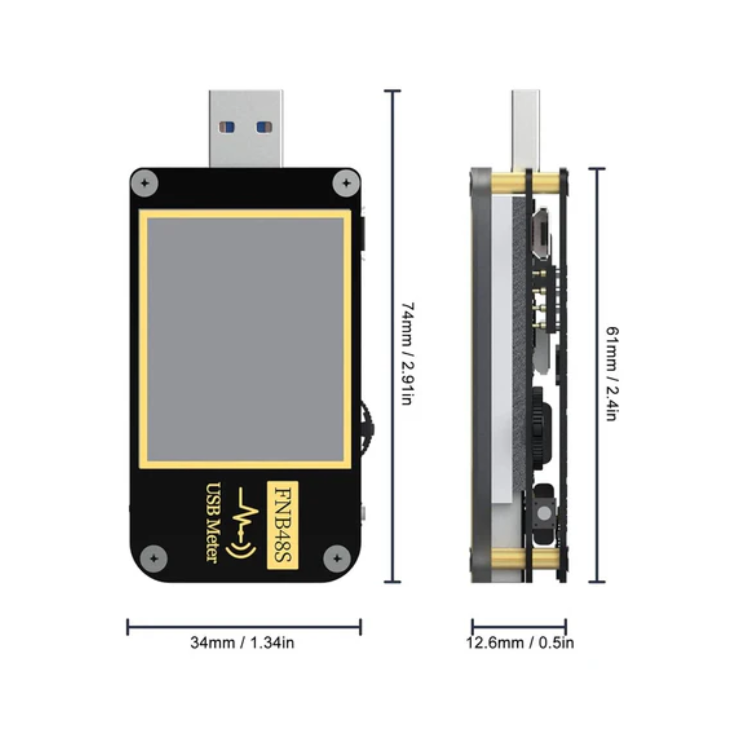 FNIRSI FNB48S: Digital USB Voltage and Current Meter