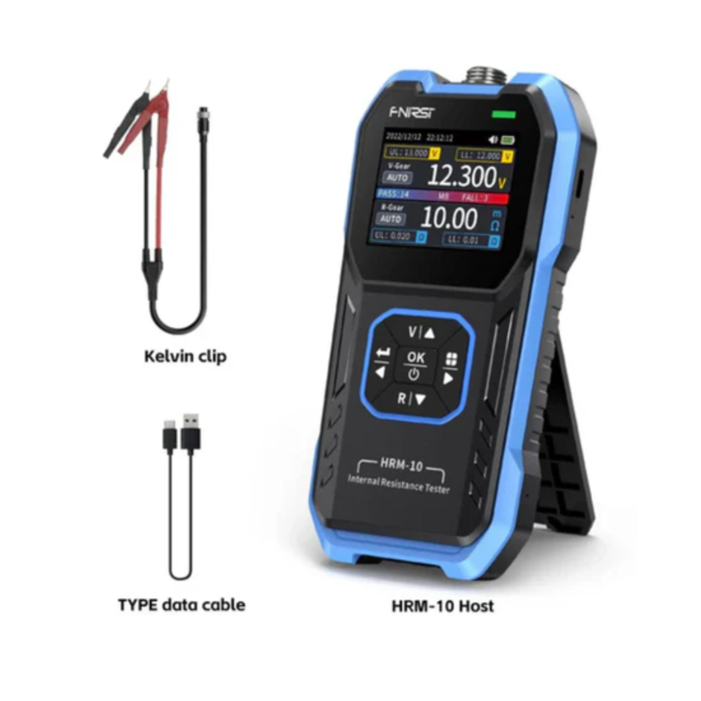 FNIRSI HRM-10 Battery Tester - Precise Voltage & Resistance Measurement