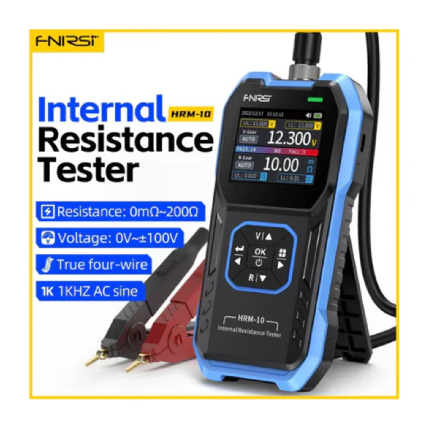 FNIRSI HRM-10: Precise Battery Voltage & Resistance Analyzer