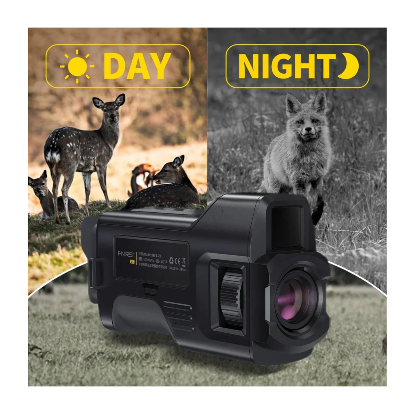 NVS-20 4K HD Night Vision Monocular with 6x Zoom