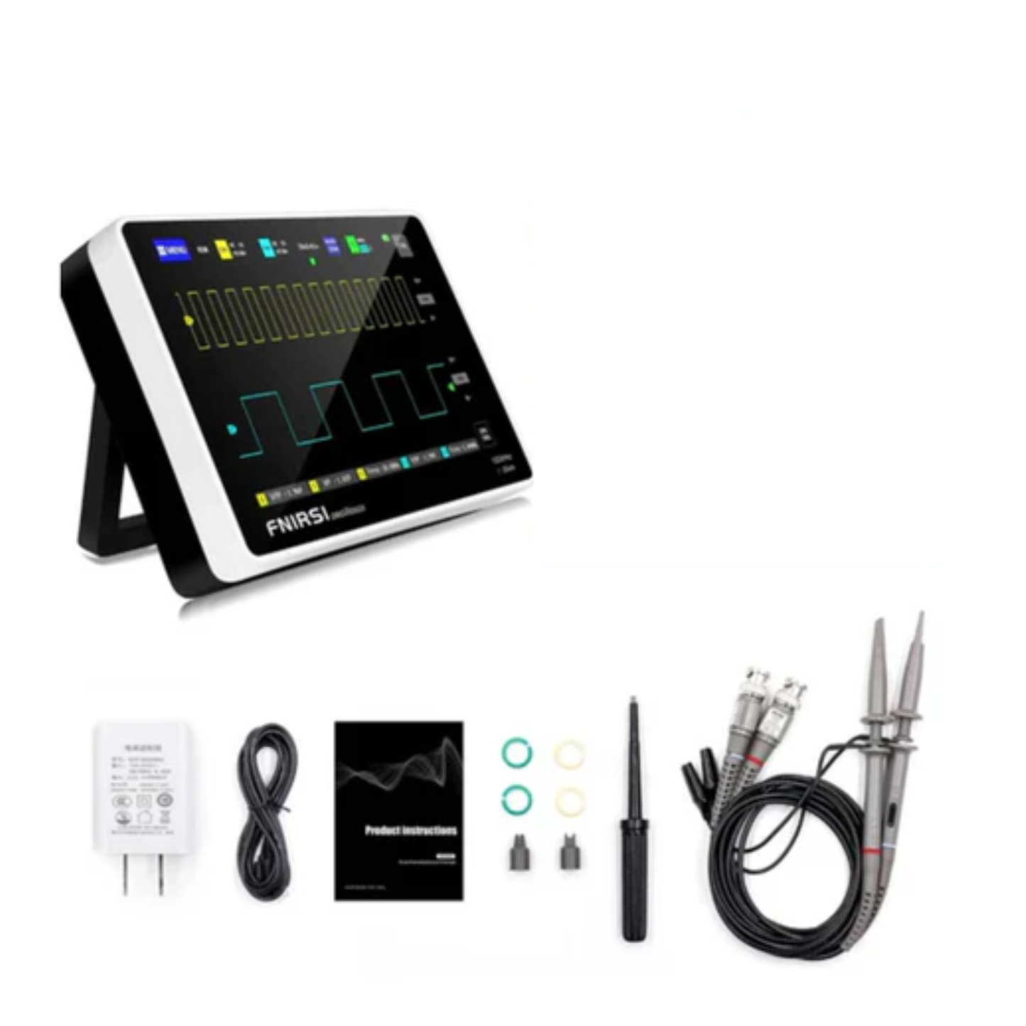 FNIRSI 1013D Digital Oscilloscope 100MHz x 2 Channel Touchscreen Oscilloscope Powerful Tablet Oscilloscope for Electronics Education & DIY - RS8299