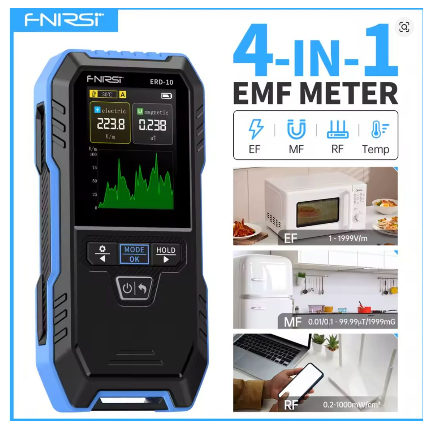 FNIRSI ERD-10 Professional Electromagnetic Radiation Detector