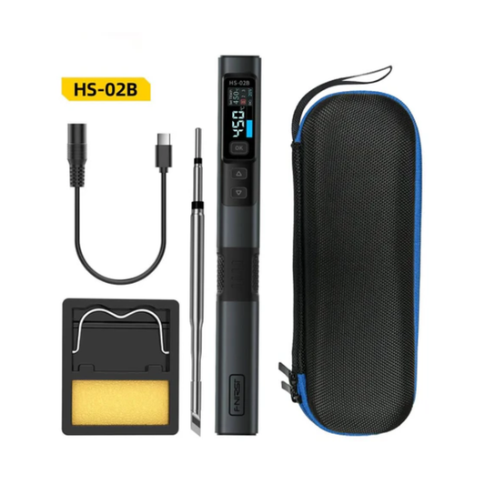 FNIRSI HS-02 Smart Soldering Iron: Intelligent Digital Temperature Control - Black