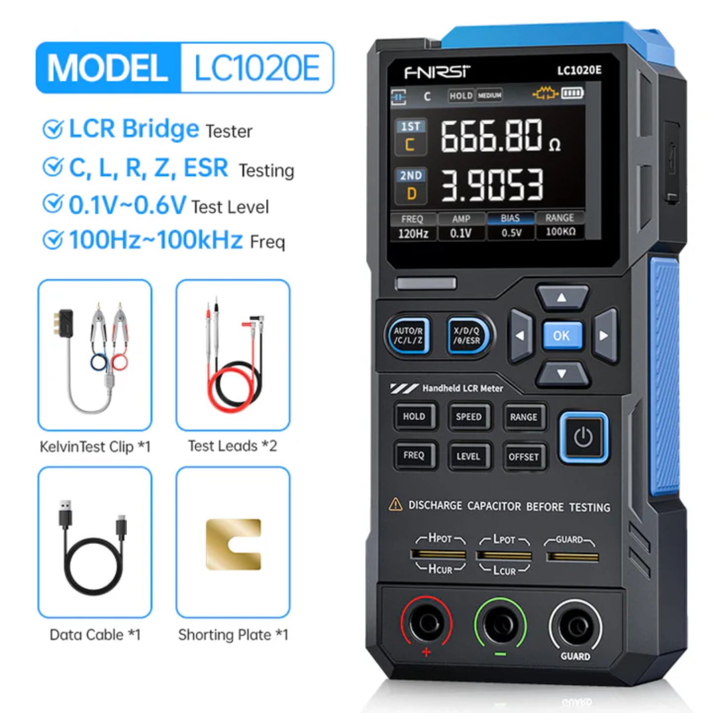 FNIRSI LC1020E Digital LCR Meter