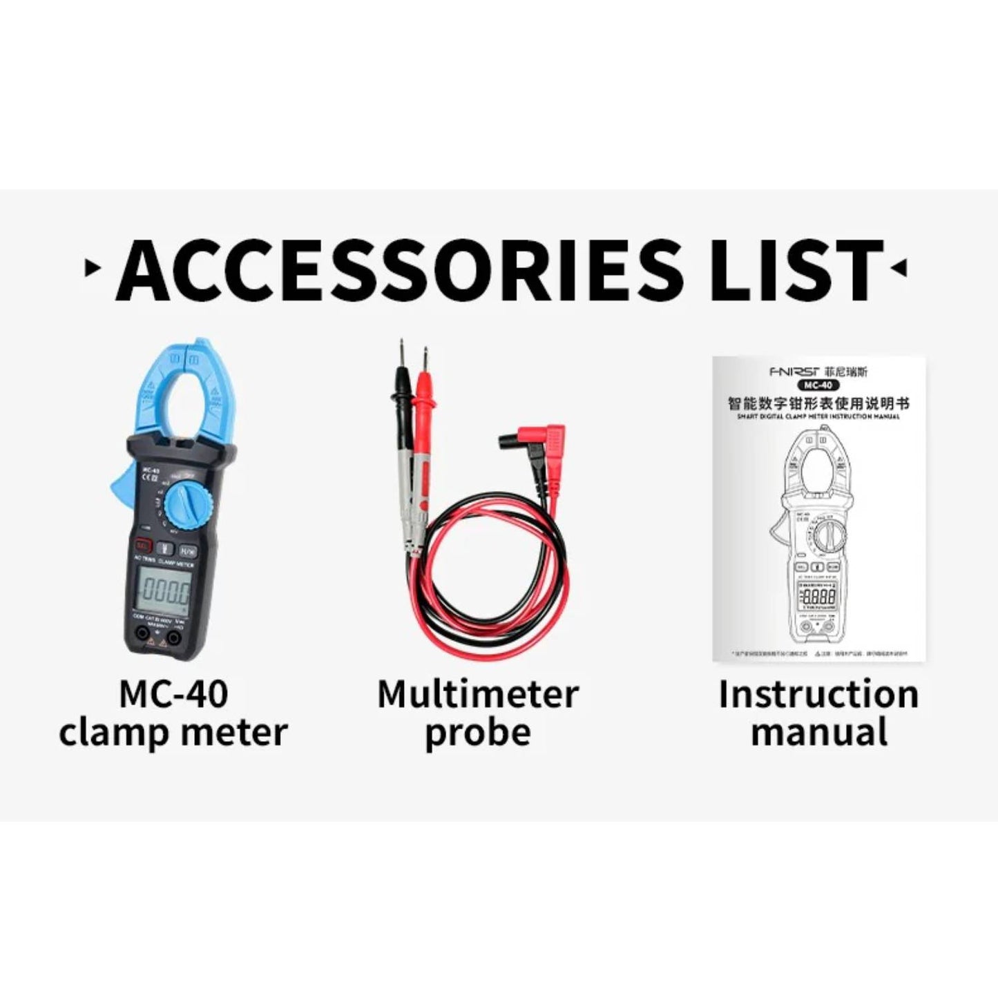 FNIRSI MC-40 Clamp Meter for Electrical Diagnostics