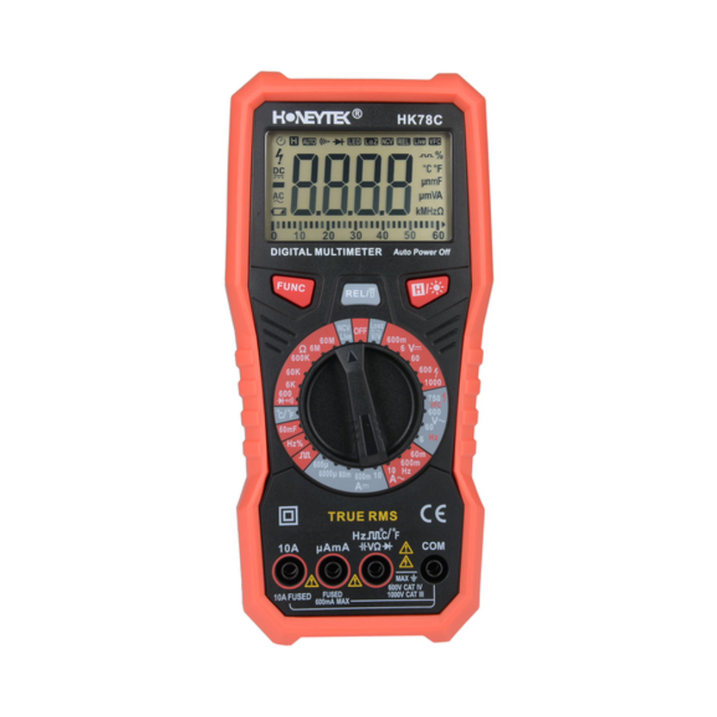 HK78C 6,000 Counts TRMS Manual Range Digital Multimete