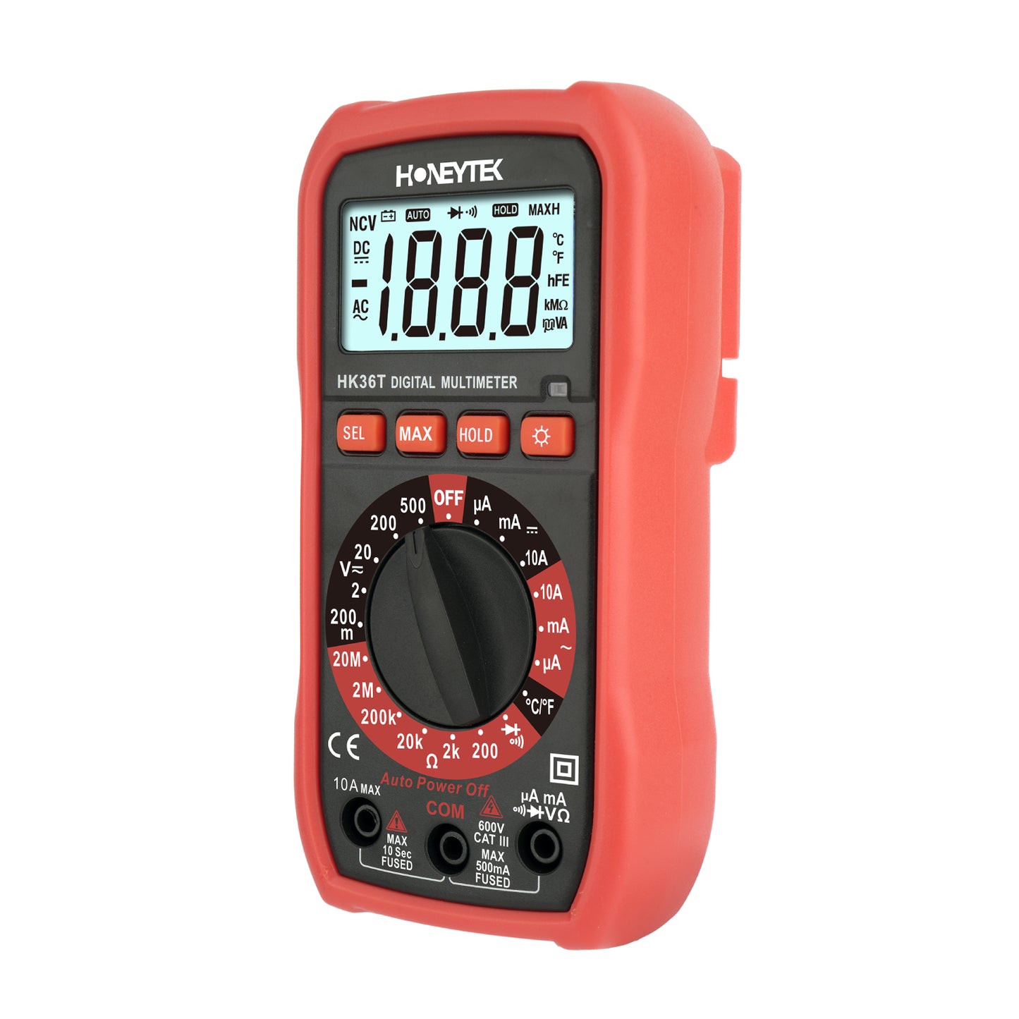 Digital multimeter with temperature