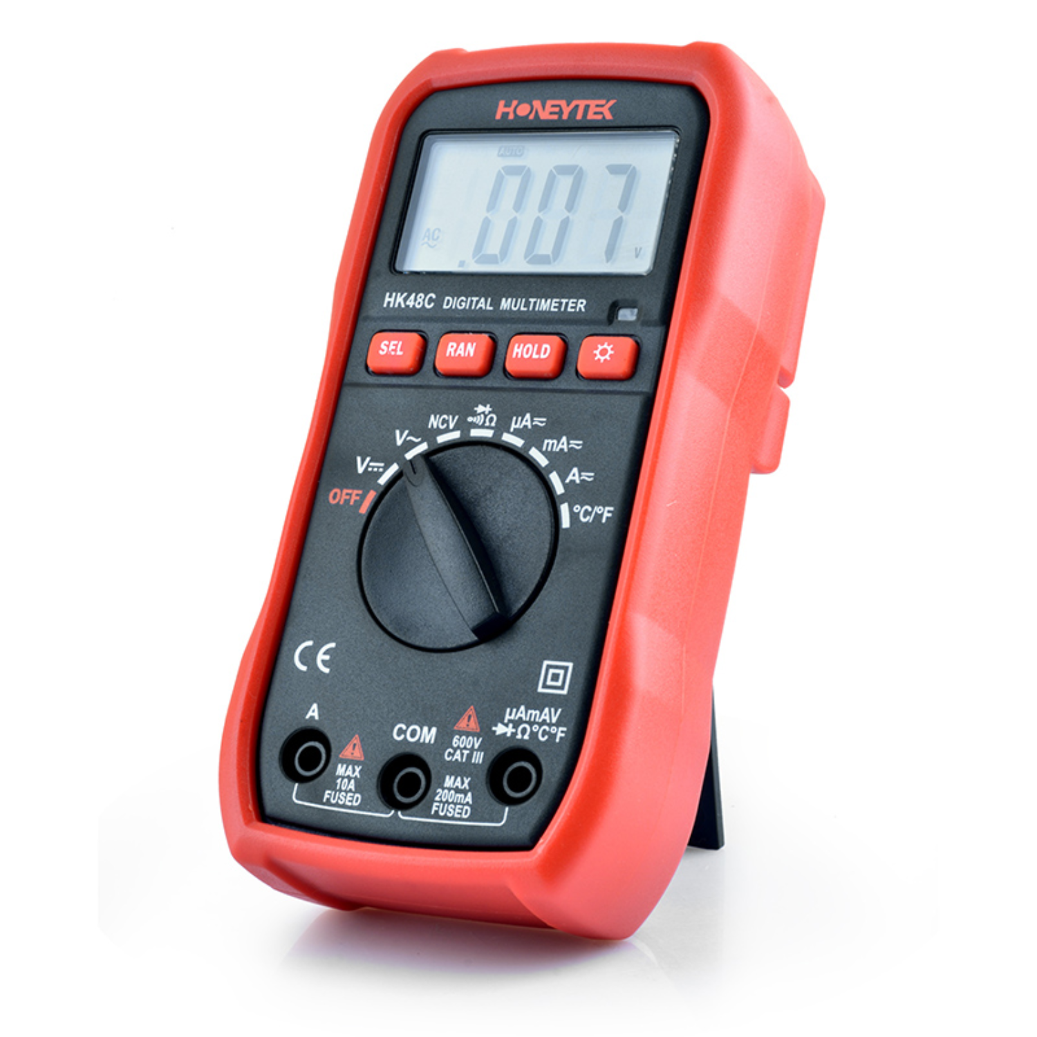 Auto-ranging True RMS multimeter with NCV and temperature