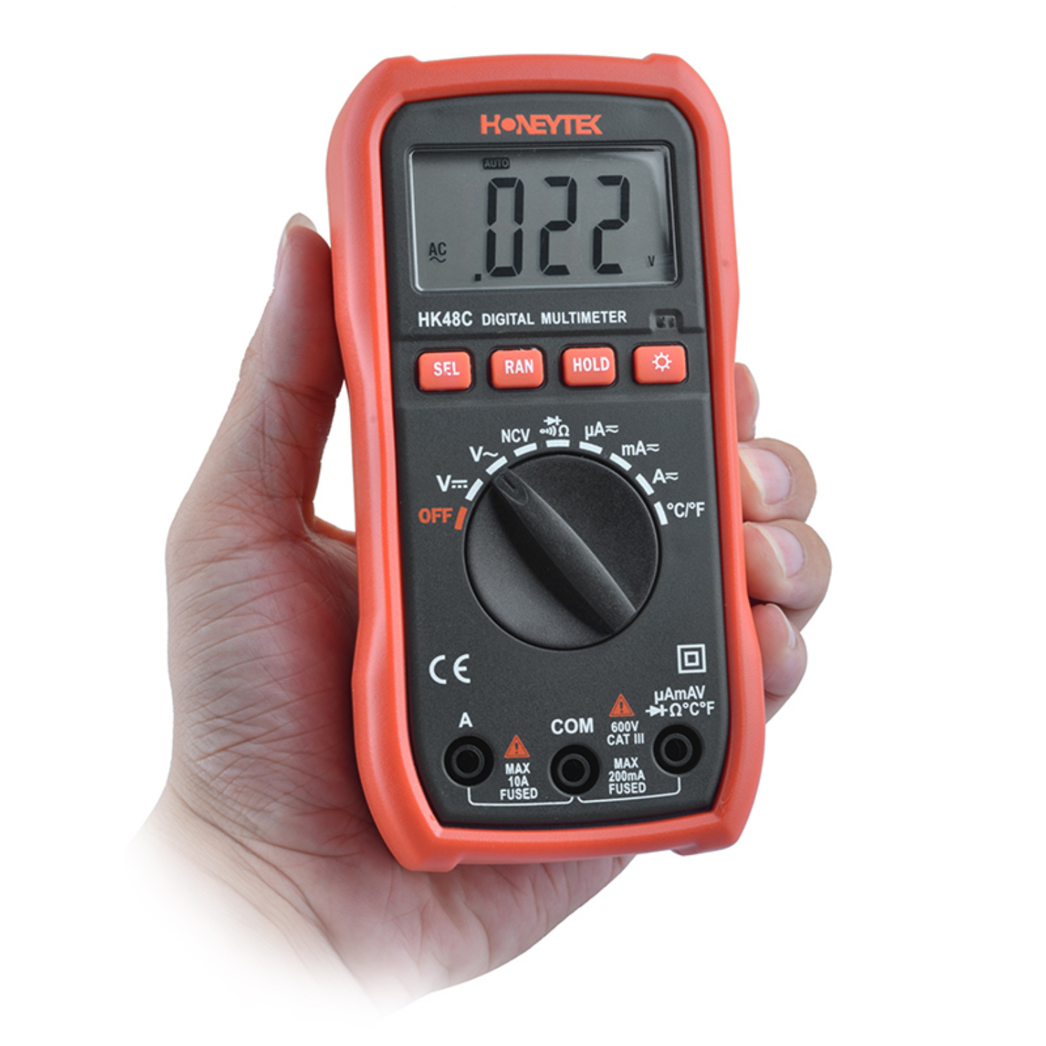 Digital multi-tester with backlight for HVAC